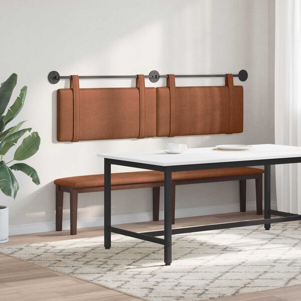 vidaXL Z&aacute;věsn&aacute; čeln&iacute; deska N&aacute;stěnn&yacute; Hněd&aacute; 170 x 55 x 5 cm Antick&yacute; PU