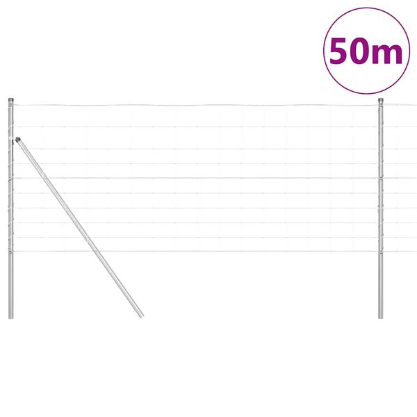 vidaXL Plotov&yacute; sloupek. Pozinkovan&yacute; 50 x 1 m Ocel