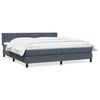 vidaXL Box spring postel s matrac&iacute; tmavě &scaron;ed&aacute; 200x210 cm samet