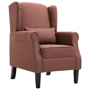 vidaXL Křeslo hněd&eacute; textil