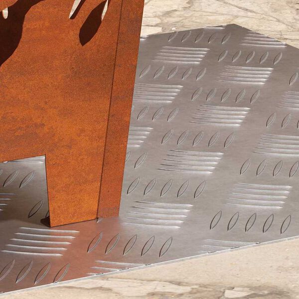 vidaXL Schodov&eacute; n&aacute;&scaron;lapy Čtvercov&yacute; 2 pcs Stř&iacute;brn&aacute; 50 x 50 cm Hlin&iacute;k