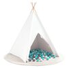 vidaXL Teepee stan Bílá 120 x 120 x 150 cm Tkanina & Plast