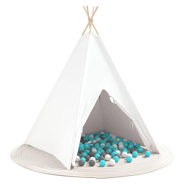 vidaXL Teepee stan Bílá 120 x 120 x 150 cm Tkanina & Plast