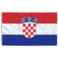 vidaXL Chorvatská vlajka 90 x 150 cm