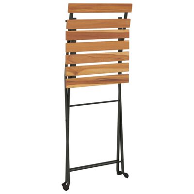 vidaXL Skládací bistro židle 6 ks masivní teakové dřevo a ocel