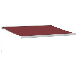 vidaXL Ručně zatahovac&iacute; mark&yacute;za burgundsk&aacute; 400 x 300 cm