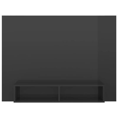 vidaXL Nástěnná TV skříňka šedá vysoký lesk 120x23,5x90 cm dřevotříska