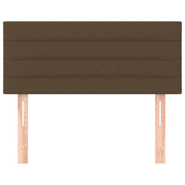 vidaXL Čelo postele tmavě hnědé 80 x 5 x 78/88 cm textil