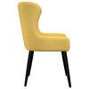 vidaXL Jídelní židle 2 ks žluté textil