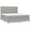 vidaXL Box spring postel s matrac&iacute; světle &scaron;ed&aacute; 160 x 200 cm textil