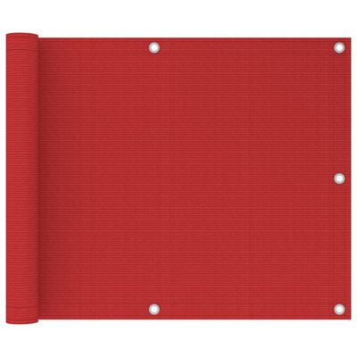 vidaXL Balkónová zástěna červená 75 x 300 cm HDPE