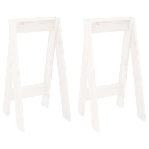 vidaXL Stoličky 2 ks bílé 40 x 40 x 75 cm masivní borové dřevo