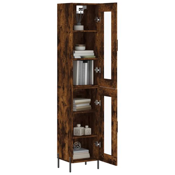 vidaXL Skříň highboard kouřový dub 34,5 x 34 x 180 cm kompozitní dřevo
