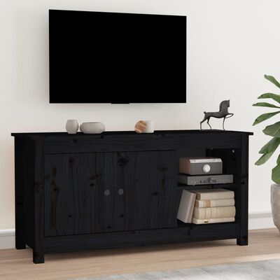 vidaXL TV skříňka černá 103 x 36,5 x 52 cm masivní borové dřevo