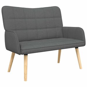 vidaXL Sofa pro dvě osoby Tmavě &scaron;ed&aacute; 115 x 61 x 87 cm Textil