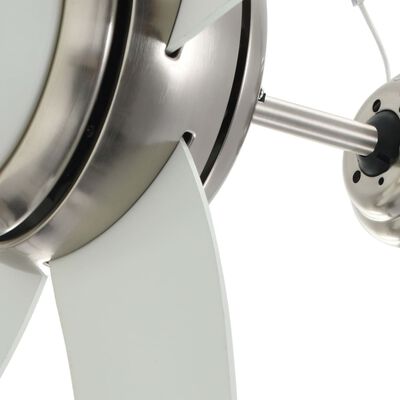 vidaXL Ozdobný stropní ventilátor se světlem 128 cm bílý