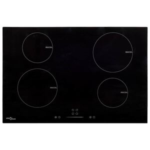 vidaXL Indukčn&iacute; deska 4 varn&eacute; z&oacute;ny dotykov&eacute; ovl&aacute;d&aacute;n&iacute; sklo 77 cm 7000 W