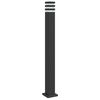 vidaXL Venkovn&iacute; stojac&iacute; lampa se z&aacute;suvkou čern&aacute; 110 cm hlin&iacute;k