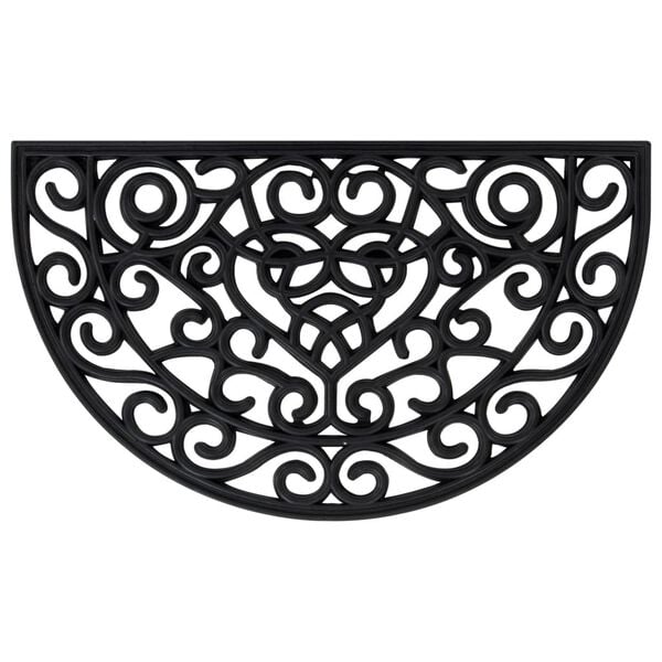 vidaXL Rohožka před dveře půlkruhov&aacute; 45 x 75 cm guma