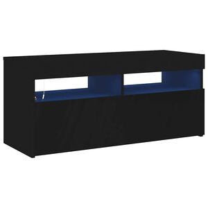 vidaXL TV skř&iacute;ňka s LED osvětlen&iacute;m čern&aacute; 90 x 35 x 40 cm