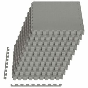 vidaXL Podložky na podlahu 40 pcs &Scaron;ed&aacute; 14,4 m&sup2; EVA pěna