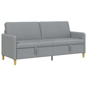 vidaXL Sofa s &uacute;ložn&yacute;m prostorem Světle &scaron;ed&aacute; 192 x 78 x 87 cm Polyester
