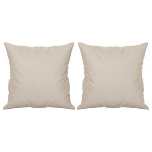vidaXL Dekoračn&iacute; pol&scaron;t&aacute;ře 2 ks kr&eacute;mov&eacute; 40 x 40 cm mikrovl&aacute;kno
