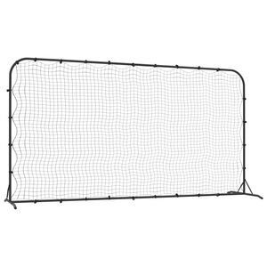vidaXL Fotbalov&yacute; rebounder čern&yacute; 366 x 90 x 183 cm HDPE