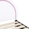 vidaXL Rám postele pro děti s čelem s čelo Bílá 90 x 190 cm PU