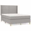 vidaXL Box spring postel s matrac&iacute; světle &scaron;ed&aacute; 140 x 190 cm textil