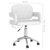 vidaXL Otočn&eacute; j&iacute;deln&iacute; židle 2 ks b&iacute;l&eacute; uměl&aacute; kůže