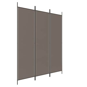 vidaXL 3d&iacute;ln&yacute; parav&aacute;n antracitov&yacute; 150x220 cm textil