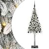 vidaXL V&aacute;nočn&iacute; stromeček s 300 LED diodami B&iacute;l&aacute; 180 cm PE a Ocel