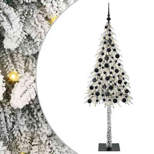 vidaXL V&aacute;nočn&iacute; stromeček s 300 LED diodami B&iacute;l&aacute; 180 cm PE a Ocel
