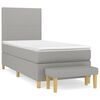 vidaXL Box spring postel s matrac&iacute; světle &scaron;ed&yacute; 100 x 200 cm textil