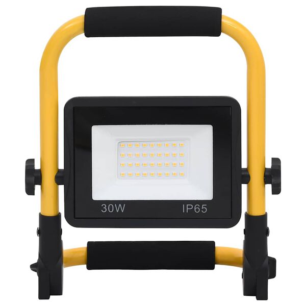 vidaXL LED reflektor s rukojetí 30 W teplé bílé světlo
