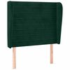 vidaXL Čelo postele typu u&scaron;&aacute;k tmavě zelen&eacute; 83 x 23 x 118/128 cm samet