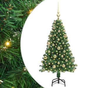 vidaXL Uměl&yacute; v&aacute;nočn&iacute; stromeček Zelen&aacute; 120 cm PVC, ocel a plast