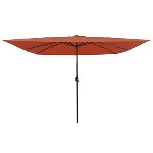 vidaXL Zahradn&iacute; slunečn&iacute;k Cihlov&aacute; 295 x 295 x 245 cm Polyester a ocel