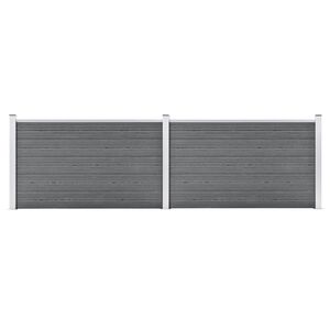 vidaXL Zahradn&iacute; plot WPC 353 x 106 cm &scaron;ed&yacute;