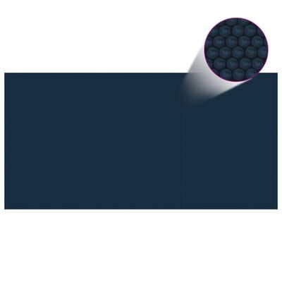 vidaXL Plovoucí PE solární plachta na bazén 732 x 366 cm černo-modrá