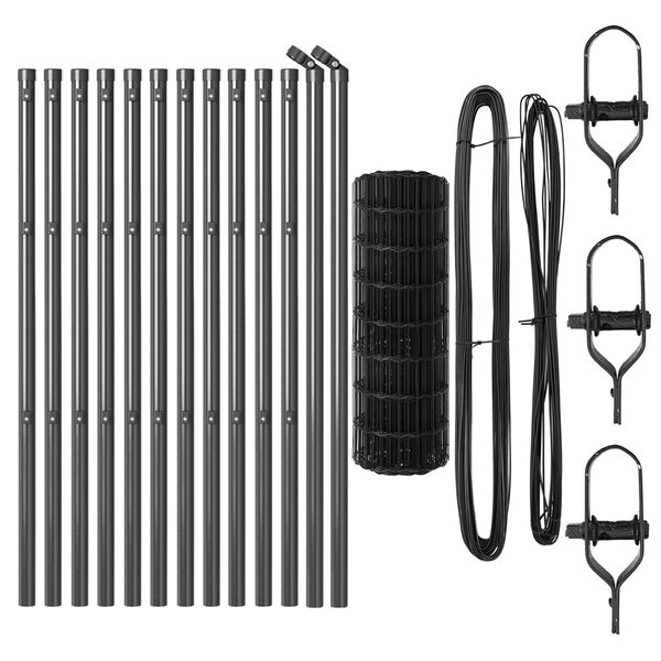 vidaXL Plot s sloupkem &Scaron;ed&aacute; 0,6 x 25 m Ocel a PVC