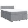 vidaXL Box spring postel s matrac&iacute; světle &scaron;ed&aacute; 160 x 200 cm textil