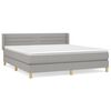 vidaXL Box spring postel s matrac&iacute; světle &scaron;ed&aacute; 180 x 200 cm textil
