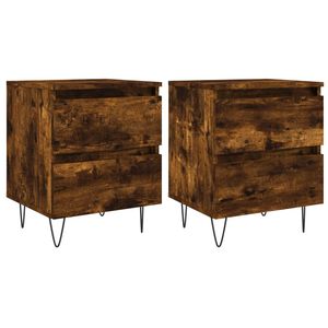 vidaXL Nočn&iacute; stolky 2 ks kouřov&yacute; dub 40 x 35 x 50 cm kompozitn&iacute; dřevo