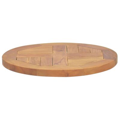 vidaXL Stolní deska masivní teakové dřevo kulatá 2,5 cm 40 cm