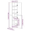 vidaXL Skř&iacute;ň highboard kouřov&yacute; dub 45 x 42,5 x 185 cm kompozitn&iacute; dřevo