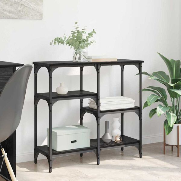 vidaXL Konzolov&yacute; stolek Čern&yacute; dub 80 x 29 x 75 cm kompozitn&iacute; dřevo