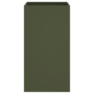 vidaXL Truhlík olivově zelený 42x38x75 cm ocel válcovaná za studena