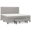 vidaXL Box spring postel s matrac&iacute; světle &scaron;ed&aacute; 200 x 200 cm textil